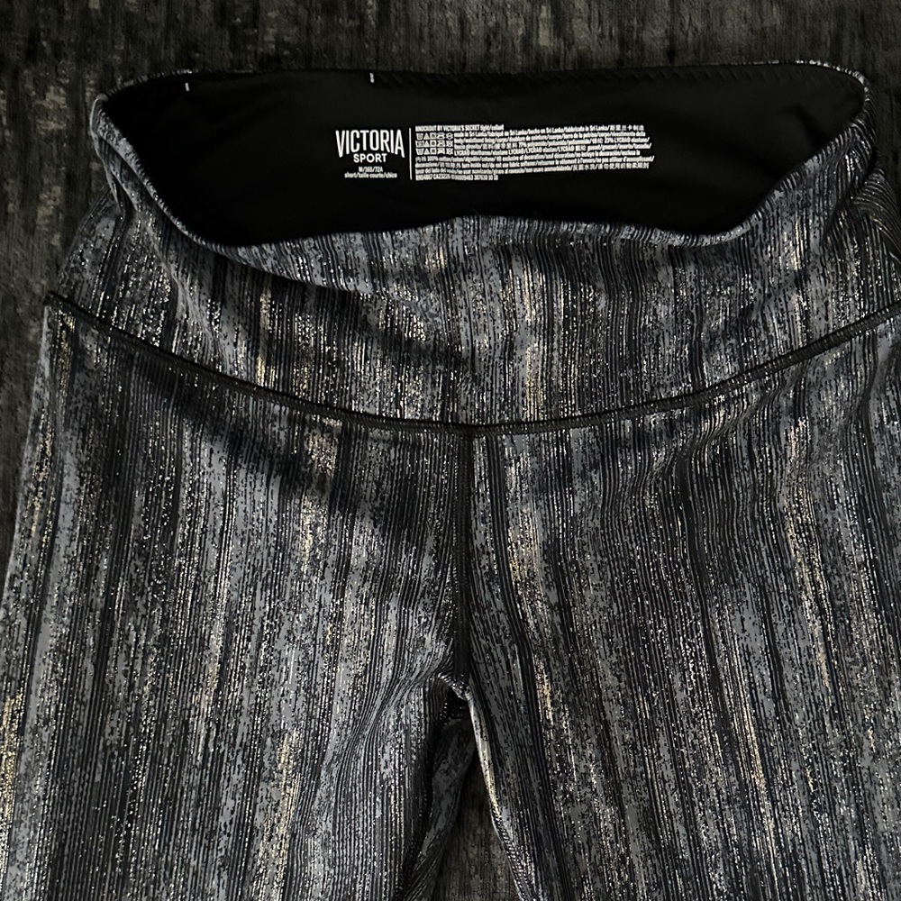 Victoria's Secret Black and Silver Leggings